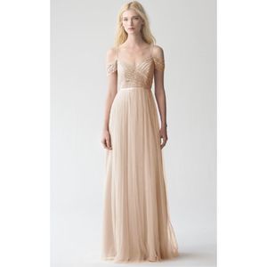 Jenny Yoo Lyla Bridesmaid Dress Tuscan Beige 0